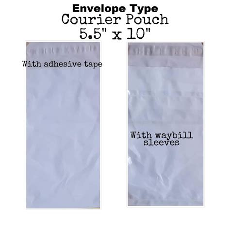 Courier Plain White Pouch Extra Small With Waybill Sleeves Set Of 500