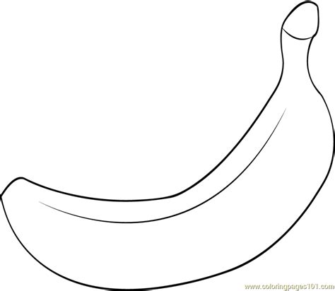 Single Banana Coloring Page Free Bananas Coloring Pages