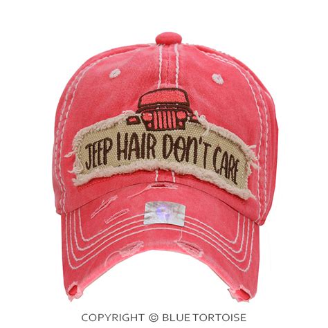 “jeep Hair Don’t Care” Washed Vintage Ballcap Bluetortoisewholesale