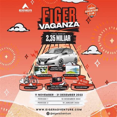 Undian EIGER Vaganza Berhadiah Utama Mobil Listrik Lombapad