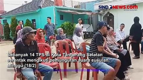 KPU Kota Tangerang Selatan Gelar Pemungutan Suara Susulan Pemilu 2024