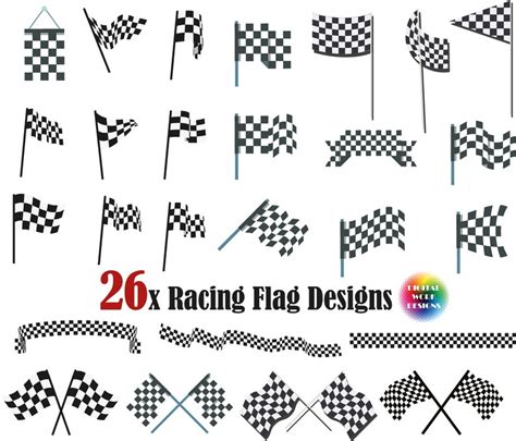 26x Racing Flag SVG Racing Svg Flag Svg Flag Png Checkered - Etsy