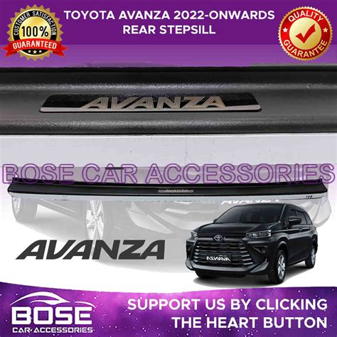 Toyota Avanza J G E 2012 2021 2022 ONwards Rear Stepsill Rear