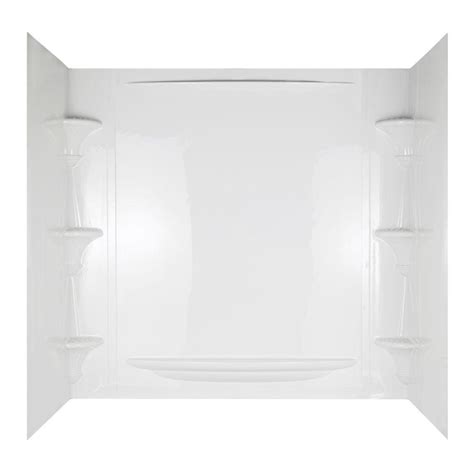 Vesuvia 32 in. x 60 in. x 58 in. 5-Piece Easy Up Adhesive Tub Wall in ...