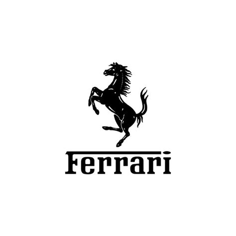 ferrari logo black  white horse emblem camisa  logo de