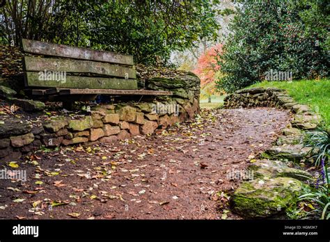 Autumn Park Bench Stock Photo - Alamy