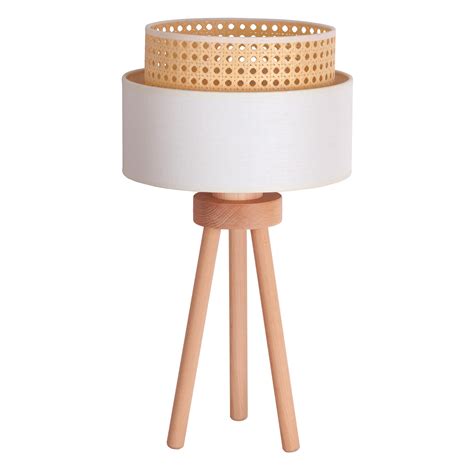 Boho Table Lamp Cream Rattan Height Cm Lights Ie