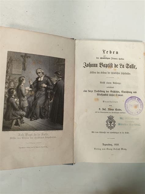 Leben des ehrwürdigen Dieners Gottes Johannes Baptist de La Salle