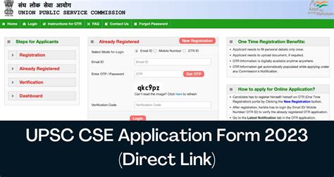 UPSC CSE Application Form 2024 Direct Link Apply Online Upsc Gov In