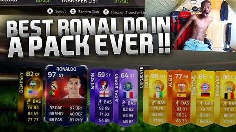 RECORD BREAKER RONALDO IN A PACK THE BEST FIFA 15 PACK EVER YouTube