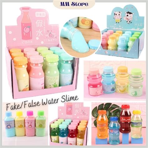 【ready Stock】fake Water Slime Milk Shake Slime Juice Water Vitagen Slime Soft Drink Mineral