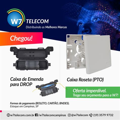 Caixas De Emenda Drop E Roseta Pto W Telecom