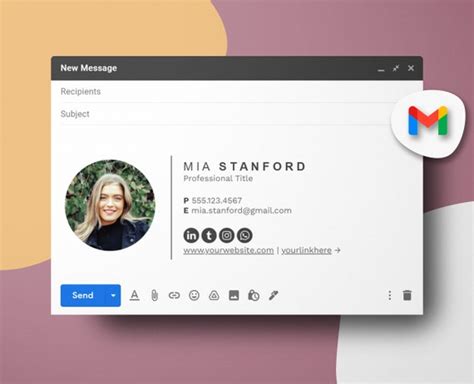 Gmail Email Signature Template Professional Email Signature - Etsy