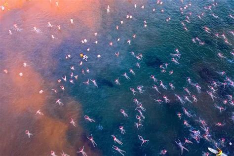 Thousands Of Naked Swimmers Run Into Icy Water In Mass Skinny Dip For Winter Solstice Daily Star