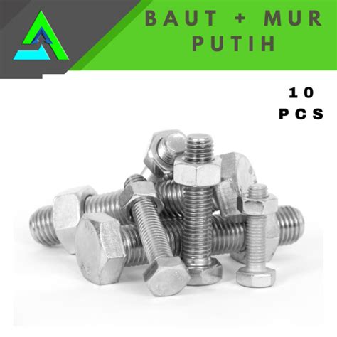 BAUT MUR PUTIH PAKET 10 PCS BMP 10 X 150 15 CM KUNCI 17 Lazada