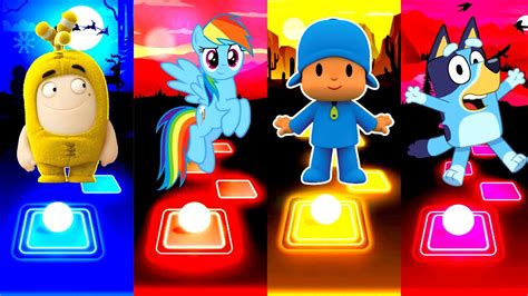 Oddbods Bubbles 🆚 My Little Pony 🆚 Pocoyo 🆚 Bluey Who Is Win 🎶🎯 Youtube