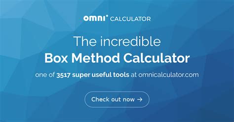 Box Method Calculator