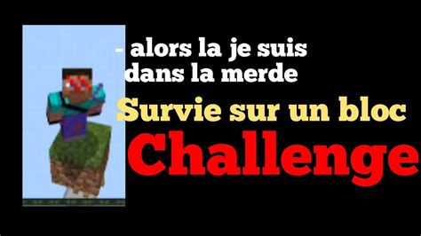 Survie Minecraft Mais Sur Un Seul Bloc Youtube