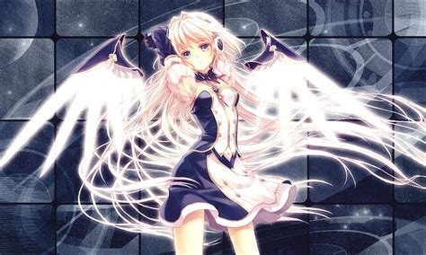 Anime Angel Wings Angel Blonde Hair Sexy Cute Girl Anime Blue Eyes Long Hair Hd