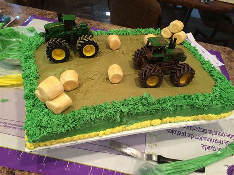 Tractor Cake Farm Cake Grooms Cake 2nd Birthday Cake Boy Tractor