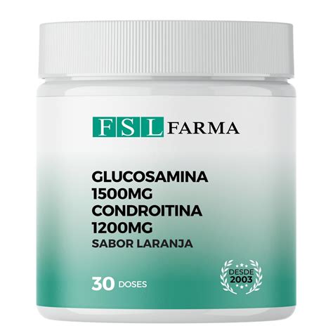 Glucosamina 1500mg Condroitina 1200mg Sabor Laranja 30 Doses FSL