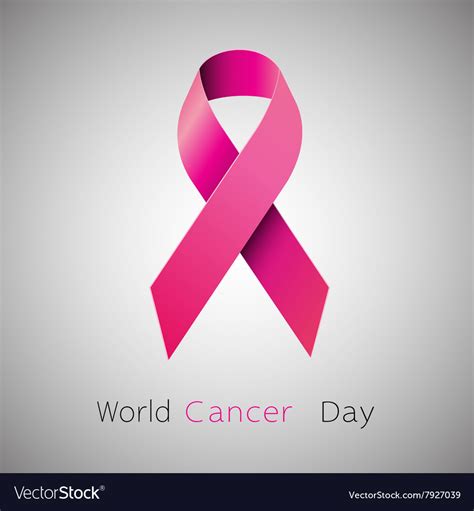 Cancer awareness pink ribbon Royalty Free Vector Image