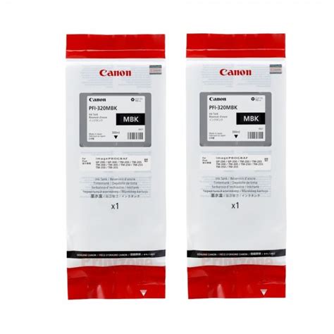 Genuine Canon PFI 320MBK Matte Black Ink 2 PACK Printzone