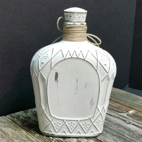 Recycled Bottle Rustic Bottle Robinsstudio Shabby Chic Etsy Crown