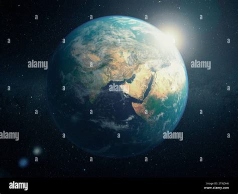 Planet Earth Viewed From Space D Rendering Elements Of This Image