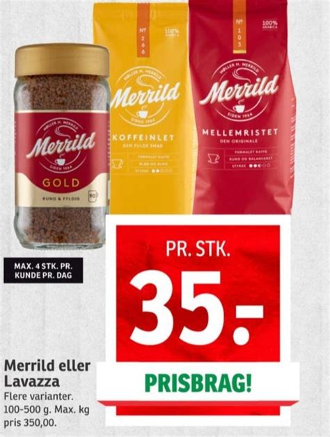 Merrild Mellemristet Kaffe Formalet Spar Oktober Alle Tilbudsavis