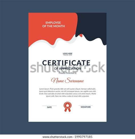 Corporate Certificate Template Design Layout Stock Vector (Royalty Free ...