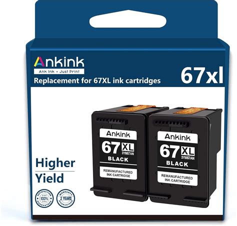 Ankink 67xl Ink Cartridge Black Replacement For Hp Ink 67