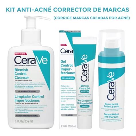 Kit Anti Acn Espinillas Cerave Control Marcas Por Acn Meses Sin Inter S