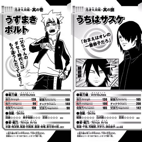 Boruto 🤝 Sasuke, getting their intelligence nerfed in the unofficial databooks : r/Boruto