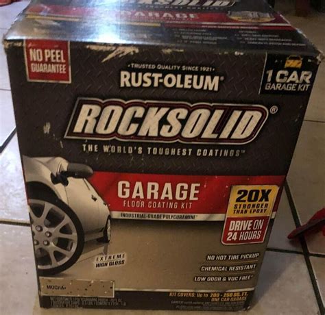 Rust Oleum RockSolid 1 Car Garage Floor Kit 90 Oz Gray