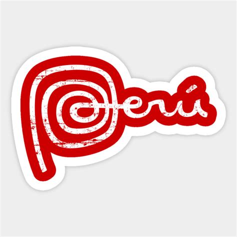 Marca peru - blanco - Peru Logo - Peru - Sticker | TeePublic