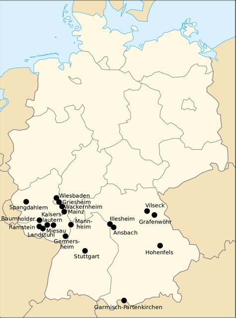 US military bases in Germany [1000x1353] : MapPorn