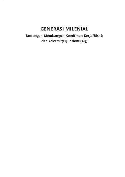 Generasi Milenial Pdf Buku Generasi Milenial