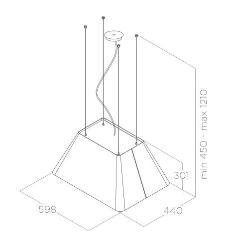 ELICA hotte à suspension IKONA LIGHT Amoble Design