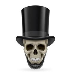 Skull With Bowler Hat Vector Images