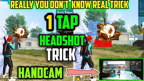 Real Trick One Tap Headshot Trick With Handcam In Free Fire YouTube