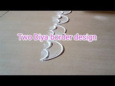 Side Border Rangoli for Diwali| Diya border rangoli| Diwali special ...