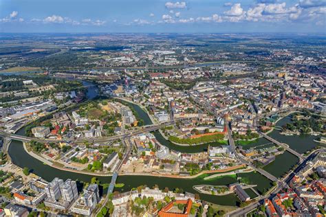 Wrocław Kępa Mieszczańska z lotu ptaka POLAND ON AIR