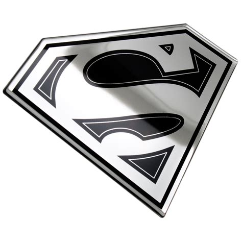 Superman Logo Decal - Classic Logo (Black and Chrome) – Fan Emblems