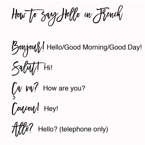 How To Say Hello in French - Everyday Parisian