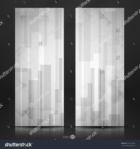 Abstract White Rectangle Shapes Banner Vector Stock Vector (Royalty