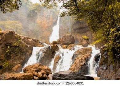 Cimarinjung Waterfall Geopark Ciletuh Stock Photo 1268584831 | Shutterstock