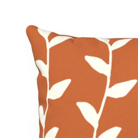 Burnt Orange Teal Floral Throw Pillow Cover Orange Pillow | Etsy