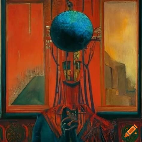 Surrealist Painting Of A Mirror By Max Ernst