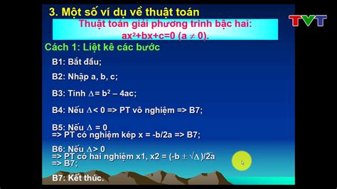 Bài Toán Và Thuật Toán Thuật Toán Tìm Max Giải Phương Trình Bậc Hai